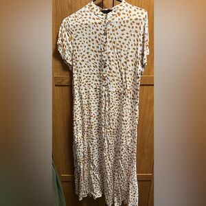 Polka Dot Button-Up Dress